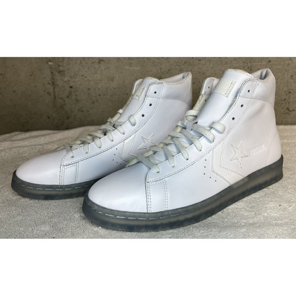 Converse Pro Leather Hi "Black Ice" White/White/Clear 169502C US Mens 11.5 Shoes